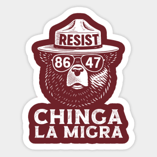 Chinga La Migra - 8647 Subtle Anti Trump Sticker